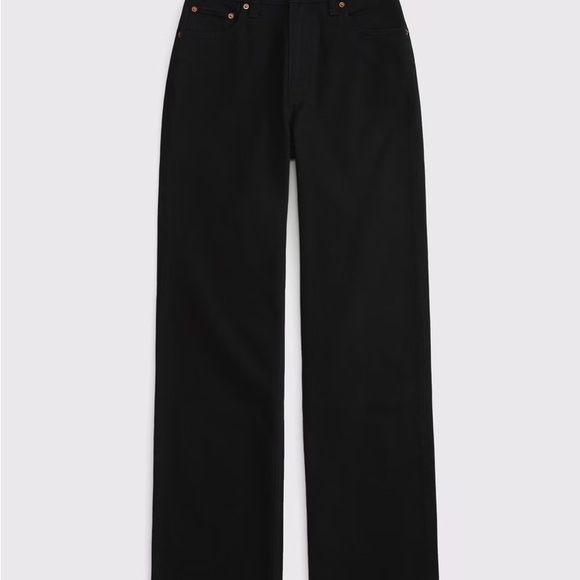 Abercrombie Curve Love High Rise 90s Relaxed Jeans - 27 Long - Picture 2 of 3